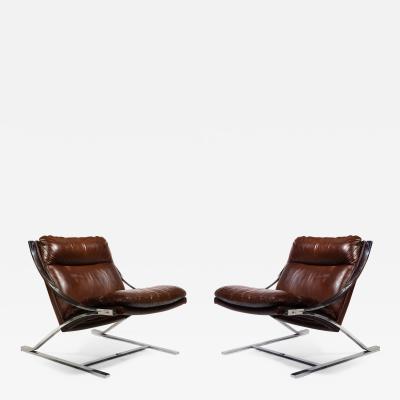 Paul Tuttle Pair of Zeta Lounge Chairs