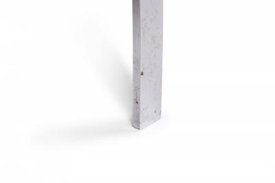 Paul Tuttle Paul Tuttle Arco Chrome and Red Patterned Upholstery Lounge Armchair