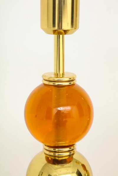 Paul Veronese Ulen Pair of Murano glass lamps in the style of Veronese
