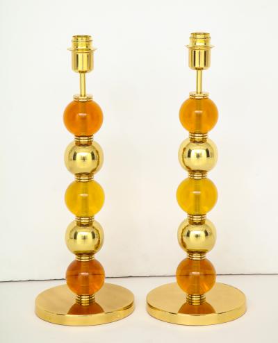 Paul Veronese Ulen Pair of Murano glass lamps in the style of Veronese