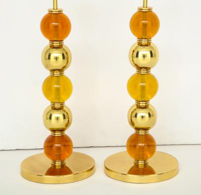 Paul Veronese Ulen Pair of Murano glass lamps in the style of Veronese