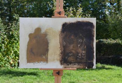 Paul Wadsworth Brown and White Abstract