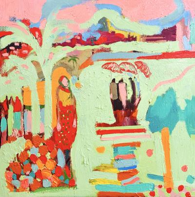 Paul Wadsworth Desert Umbrellas