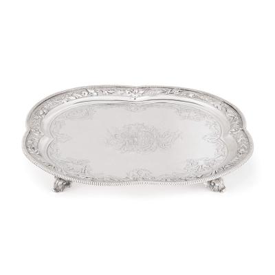 Paul de Lamerie 18th century silver salver by Paul de Lamerie