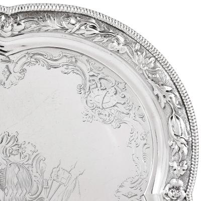 Paul de Lamerie 18th century silver salver by Paul de Lamerie