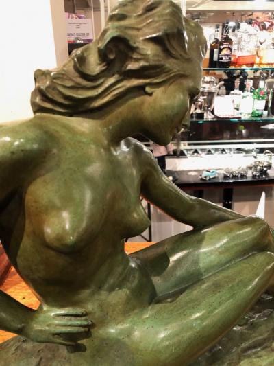 Paule Bisman Art Deco Female Bronze by Paule Bisman Serenite