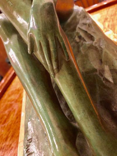 Paule Bisman Art Deco Female Bronze by Paule Bisman Serenite