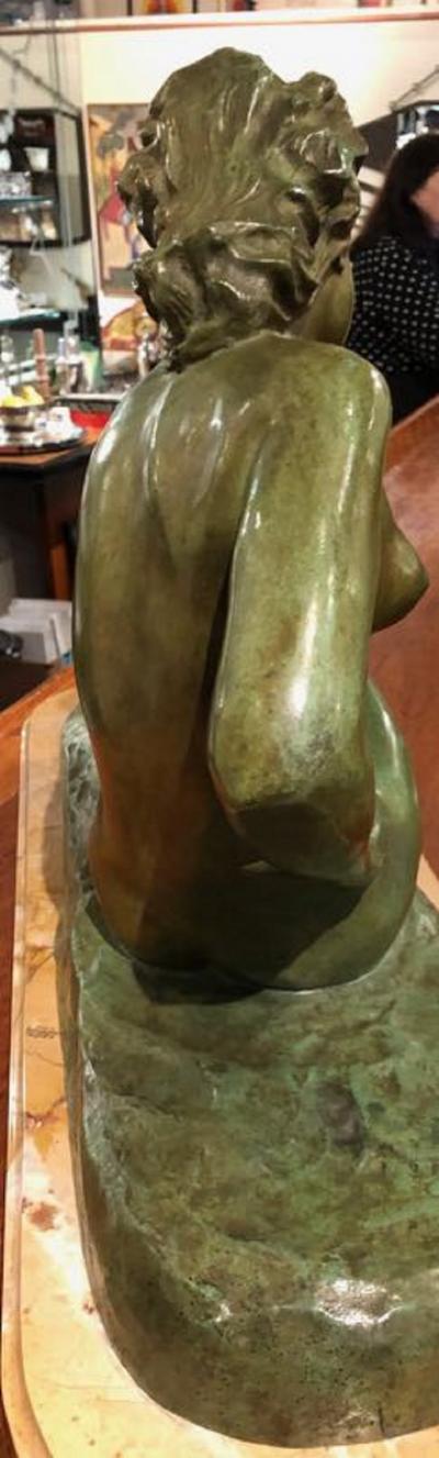 Paule Bisman Art Deco Female Bronze by Paule Bisman Serenite