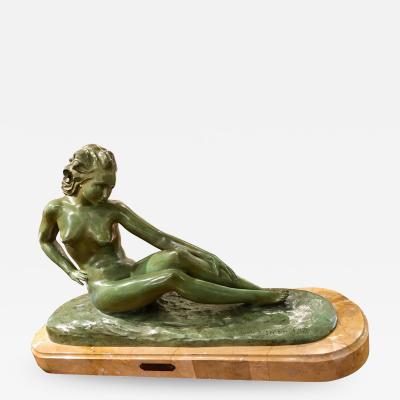 Paule Bisman Art Deco Female Bronze by Paule Bisman Serenite