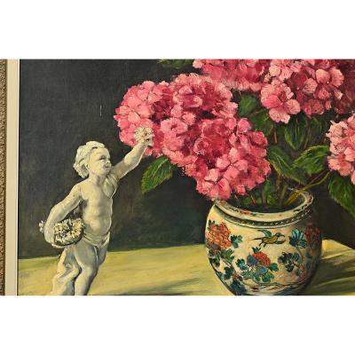 Paule Bisman Framed Painting by Belgium Artist Paule Bisman