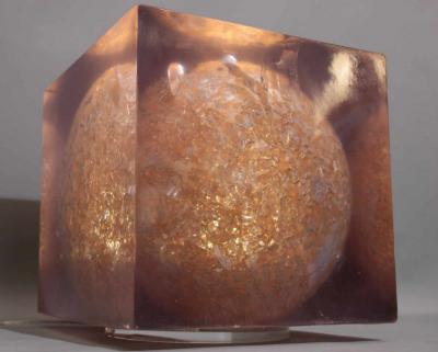 Pauline Couble Three resin light sculptures Planets by Pauline Couble France circa 2000