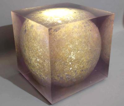 Pauline Couble Three resin light sculptures Planets by Pauline Couble France circa 2000