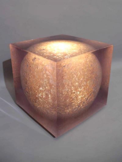 Pauline Couble Three resin light sculptures Planets by Pauline Couble France circa 2000