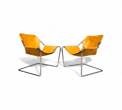 Paulo Mendes da Rocha Paulistano Armchairs in Stainless Steel Leather Paulo Mendes da Rocha 1957