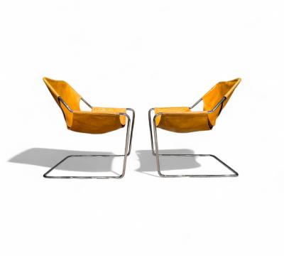 Paulo Mendes da Rocha Paulistano Armchairs in Stainless Steel Leather Paulo Mendes da Rocha 1957