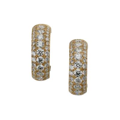 Pav set Diamond Hoop Earrings