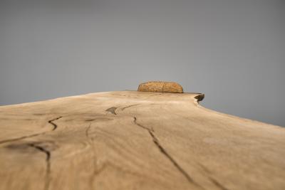 Pavel Novak Birch and Oak Carved Desk by Pavel Novak Czechoslovakia 1980s