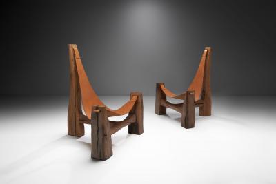 Pavel Novak Pair of Tripod Lounge Chairs by Pavel Novak Czechoslovakia 1980s