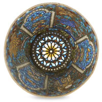 Pavel Ovchinnikov Vermeil and enamel Russian cup by Pavel Ovchinnikov