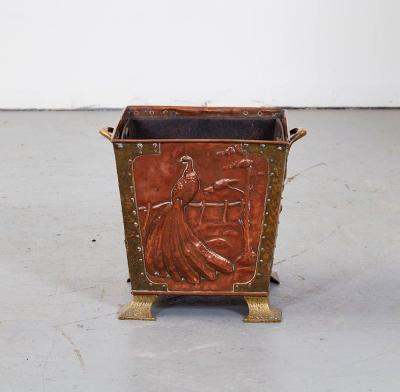 Peacock and Cyprus Kindling Bin