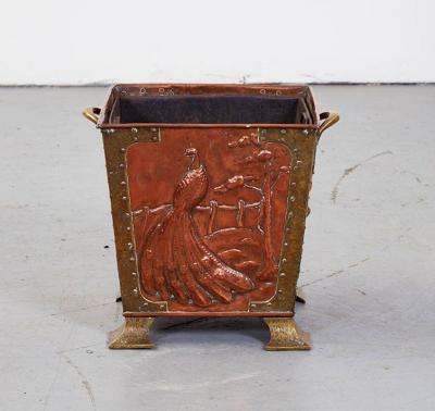 Peacock and Cyprus Kindling Bin