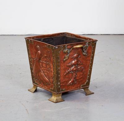 Peacock and Cyprus Kindling Bin