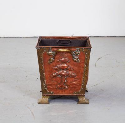 Peacock and Cyprus Kindling Bin