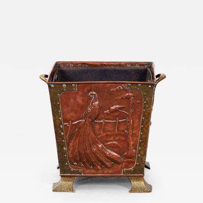 Peacock and Cyprus Kindling Bin
