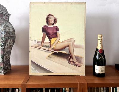 Pearl Frush Female Pin Up Artist Smooth Sailing Sweethearts of Sport