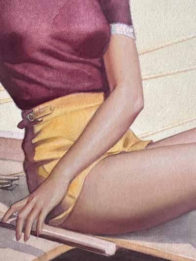 Pearl Frush Female Pin Up Artist Smooth Sailing Sweethearts of Sport