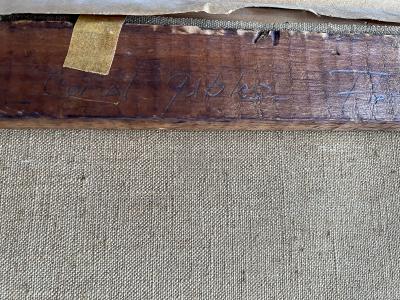 Pearl L Mrs G E Worthington Hill Blond and Blue Eyed Ballerina in Tutu against Chinese Screen