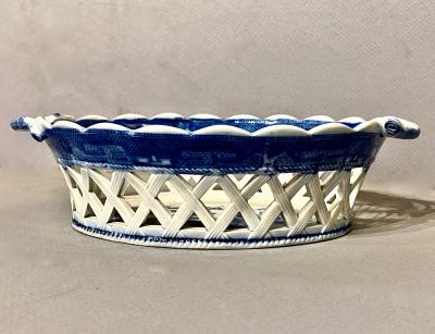 Pearlware Chestnut Basket Early 19th Century