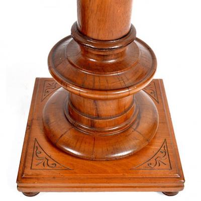 Pedestal Pair Walnut Antique Biedermeier Period