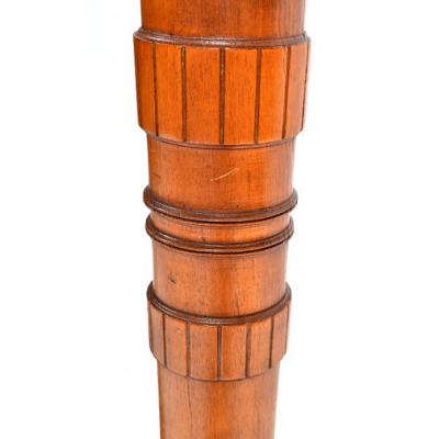 Pedestal Pair Walnut Antique Biedermeier Period