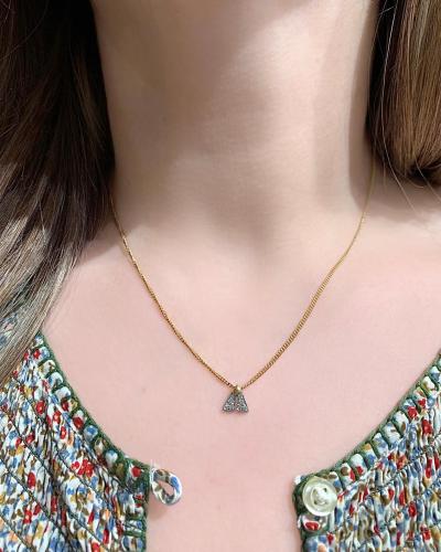 Pedro Boregaard Brilliant White Diamond Platinum Yellow Gold Tiny Fly Necklace Pedro Boregaard
