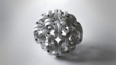 Pedro Cerisola SPHERE 32 from CUMULOS series geometric sculpture