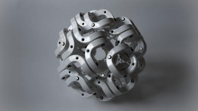Pedro Cerisola SPHERE 32 from CUMULOS series geometric sculpture