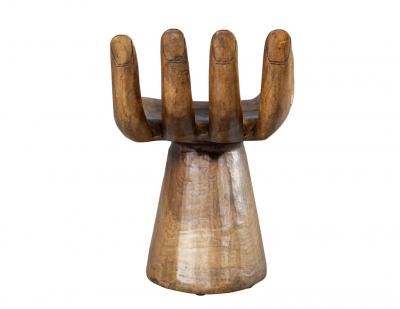 Pedro Friedeberg Carved Hand Chair in the Style of Pedro Friedeberg