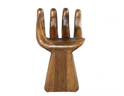 Pedro Friedeberg Carved Hand Chair in the Style of Pedro Friedeberg