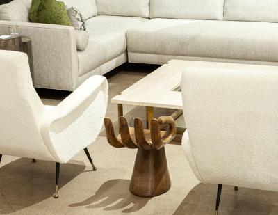 Pedro Friedeberg Carved Hand Chair in the Style of Pedro Friedeberg