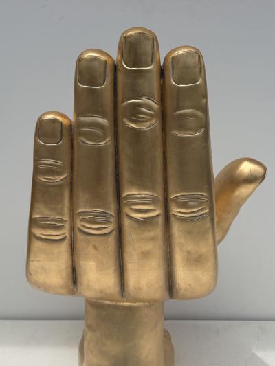 Pedro Friedeberg Gold Leaf Hand and Foot Vanity Boudoir Chair Manner of Pedro Friedberg