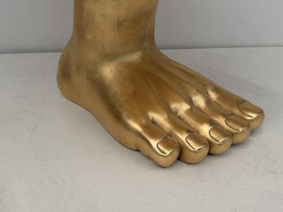 Pedro Friedeberg Gold Leaf Hand and Foot Vanity Boudoir Chair Manner of Pedro Friedberg