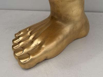Pedro Friedeberg Gold Leaf Hand and Foot Vanity Boudoir Chair Manner of Pedro Friedberg