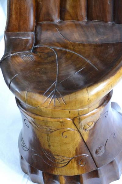 Pedro Friedeberg Mexican Carved Hand Chair in the Style of Pedro Friedeberg circa 1960