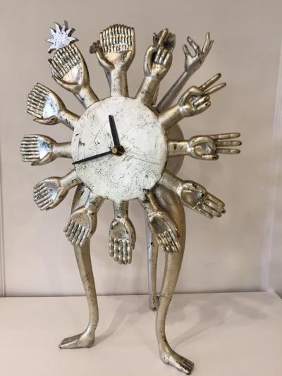Pedro Friedeberg Pedro Friedeberg Silver Gilt Vintage Hand Clock