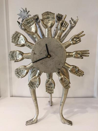 Pedro Friedeberg Pedro Friedeberg Silver Gilt Vintage Hand Clock