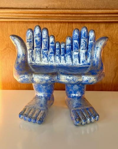 Pedro Friedeberg Rare Joined Hand and Foot Surrealism Sculpture by Pedro Friedeberg