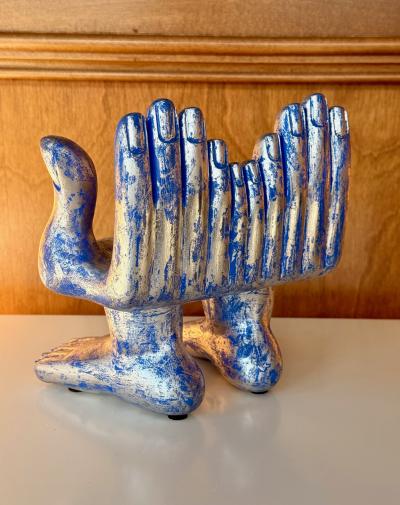 Pedro Friedeberg Rare Joined Hand and Foot Surrealism Sculpture by Pedro Friedeberg