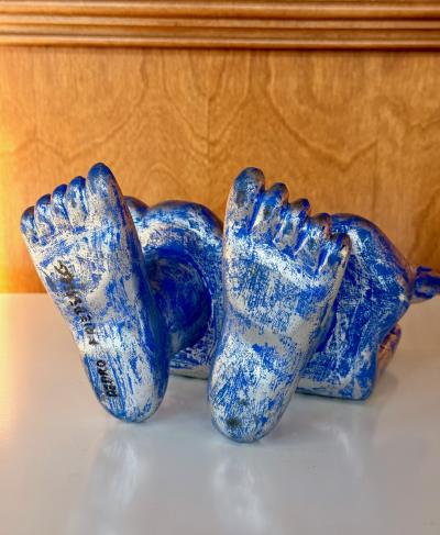 Pedro Friedeberg Rare Joined Hand and Foot Surrealism Sculpture by Pedro Friedeberg