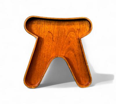 Pedro Useche Brazilian Mid Century modern Stool in Ebonized Wood By Pedro Useche